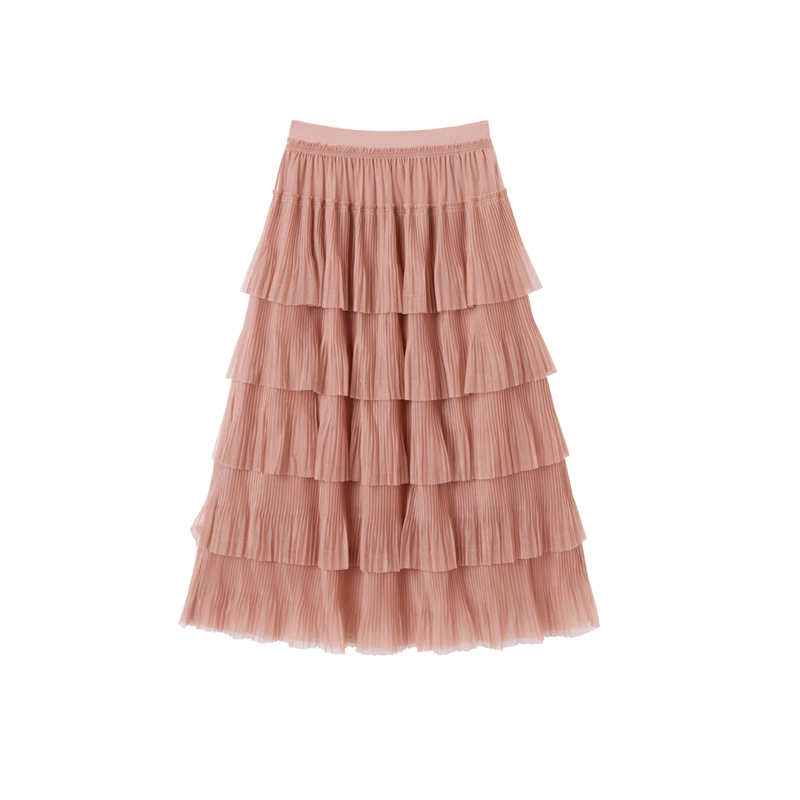 2020春季粉色百褶连衣裙